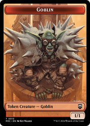 Tarmogoyf (Ripple Foil) // Goblin Double-Sided Token [Modern Horizons 3 Commander Tokens]