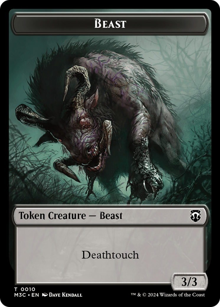 Beast (0010) // Shapeshifter (0008) Double-Sided Token [Modern Horizons 3 Commander Tokens] | Pandora's Boox