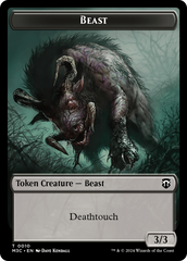 Beast (0010) (Ripple Foil) // Shapeshifter (0008) Double-Sided Token [Modern Horizons 3 Commander Tokens] | Pandora's Boox