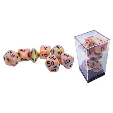 Chessex Dice (7pc) CHX22442 Circus/black Mega-hedral