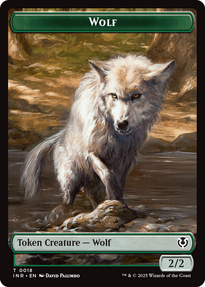 Wolf (0018) // Emblem - Arlinn, Embraces by the Moon Double-Sided Token [Innistrad Remastered Tokens]