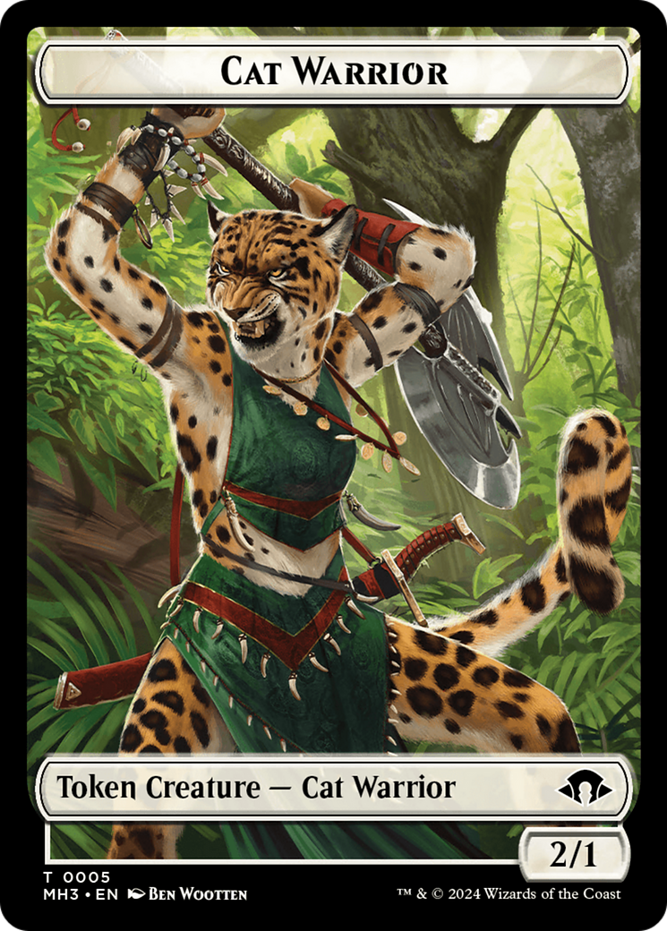 Servo // Cat Warrior Double-Sided Token [Modern Horizons 3 Tokens] | Pandora's Boox