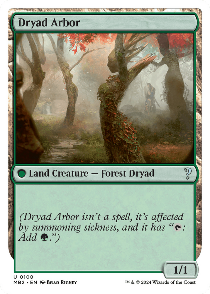 Dryad Arbor (White Border) [Mystery Booster 2]