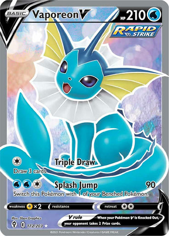 Vaporeon V (172/203) [Sword & Shield: Evolving Skies]