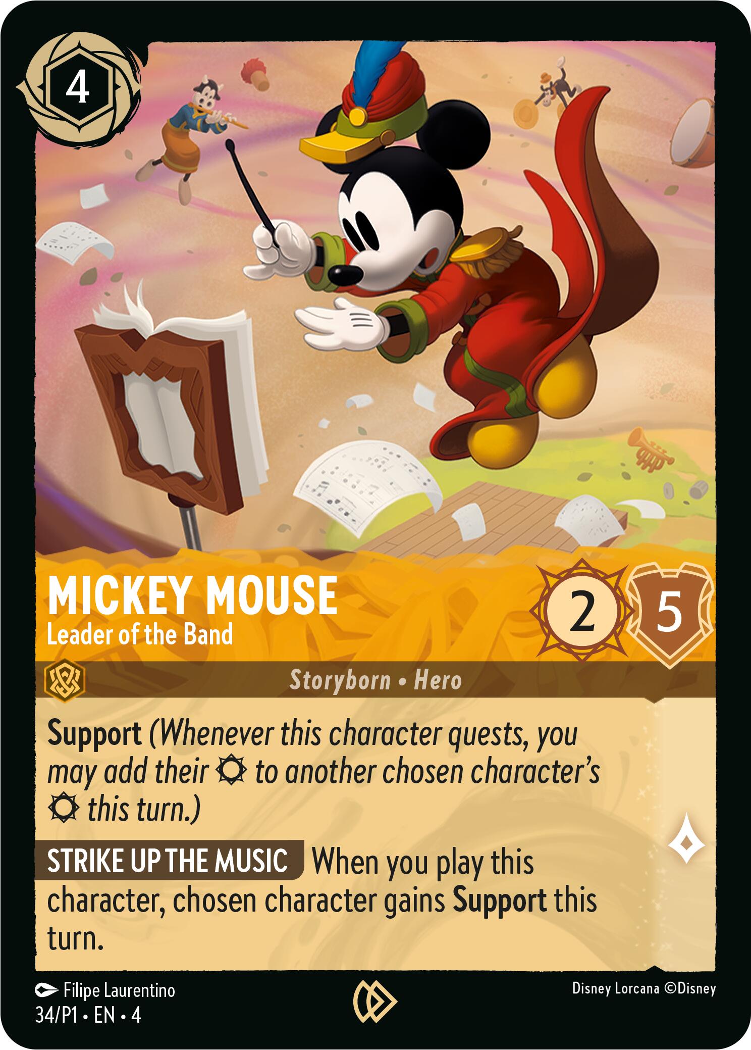 Mickey Mouse - Leader of the Band (34) [Promo Cards] | Pandora's Boox