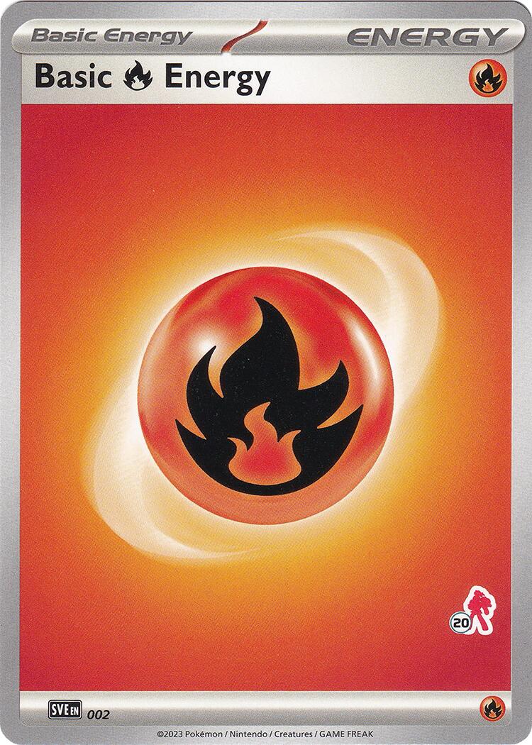 Basic Fire Energy (002) (Armarouge Stamp #20) [Battle Academy 2024] | Pandora's Boox
