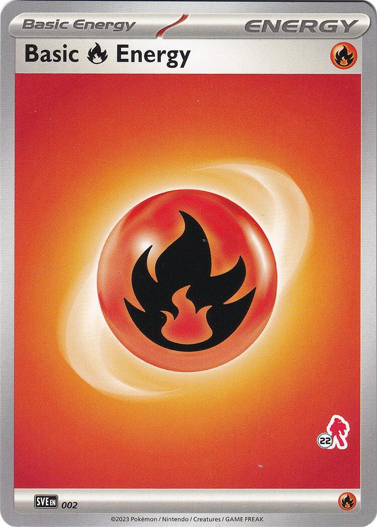Basic Fire Energy (002) (Armarouge Stamp #22) [Battle Academy 2024] | Pandora's Boox