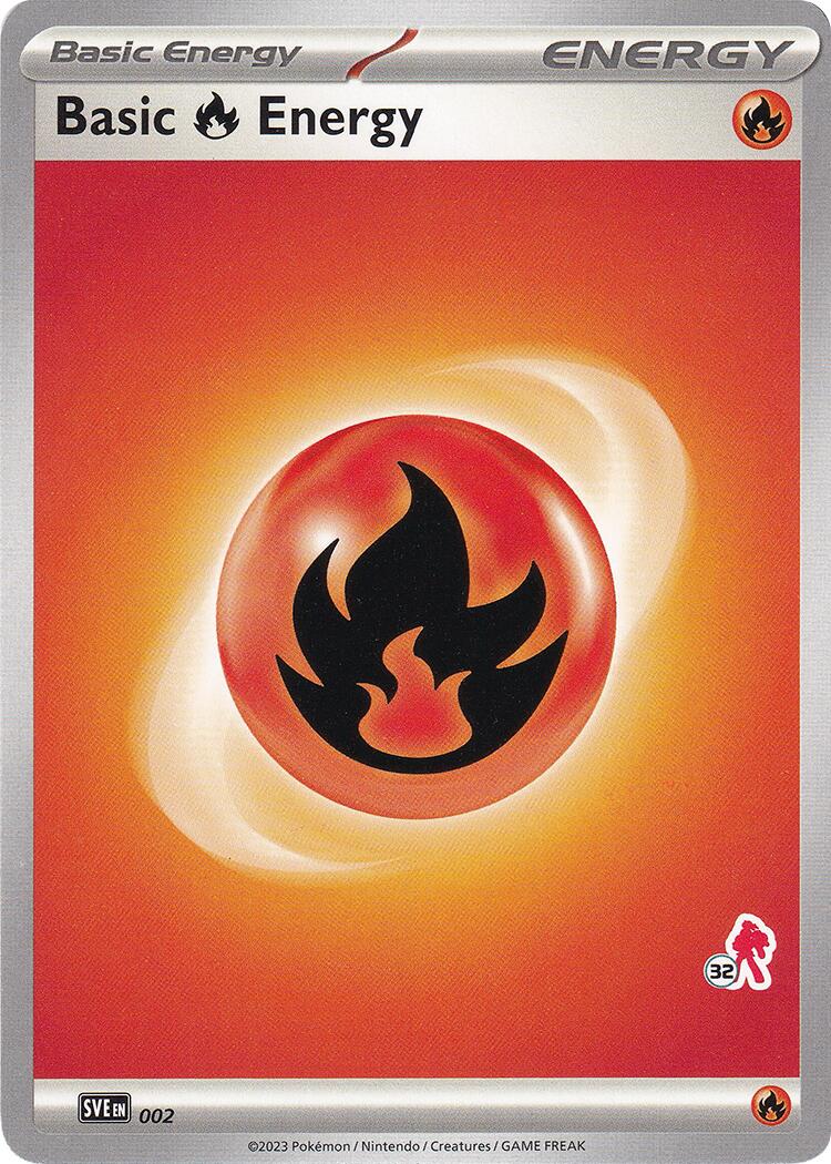 Basic Fire Energy (002) (Armarouge Stamp #32) [Battle Academy 2024] | Pandora's Boox