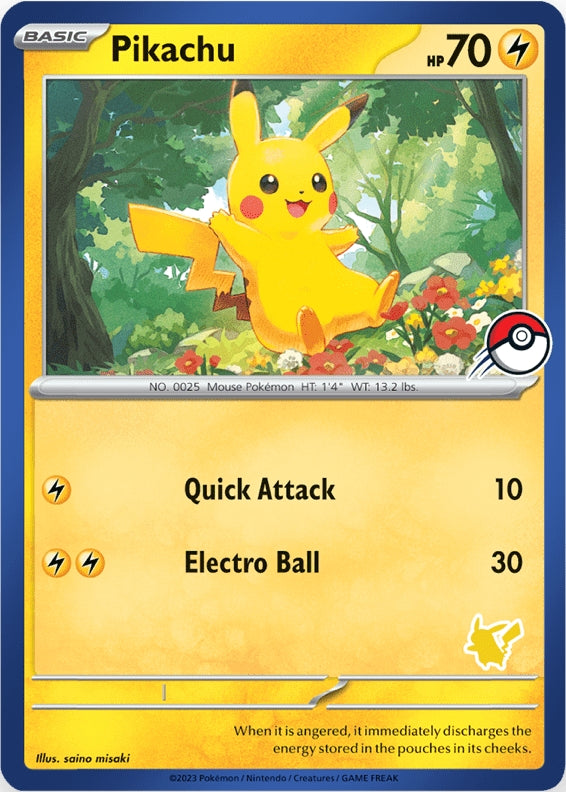 Pikachu (Blue Border) [My First Battle]