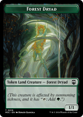 Boar (Ripple Foil) // Forest Dryad Double-Sided Token [Modern Horizons 3 Commander Tokens] | Pandora's Boox