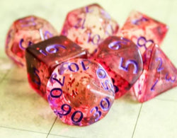 Mystery Dice Goblin - Dark Red Glint dice Set