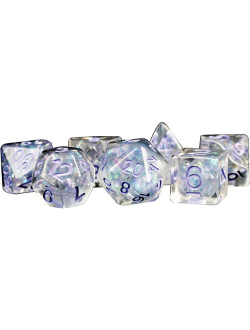 16mm Resin Poly Dice Set Pearl Purple Dice Set