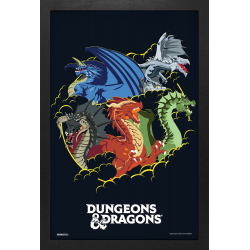 Framed D&D Gel Print 11 X 17 Dragons