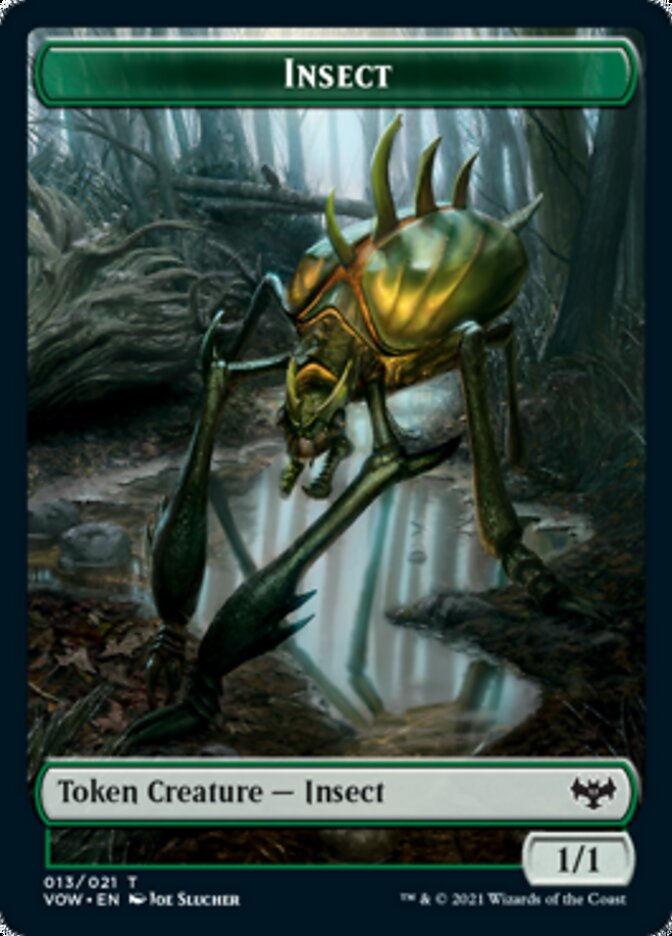 Insect // Spirit (002) Double-Sided Token [Innistrad: Crimson Vow Tokens] | Pandora's Boox
