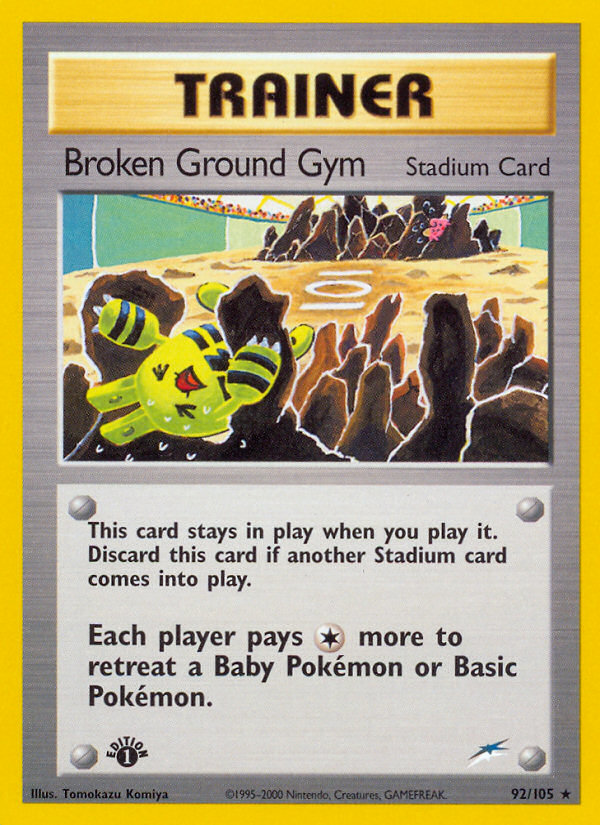 Broken Ground Gym (92/105) [Neo Destiny 1st Edition] | Pandora's Boox