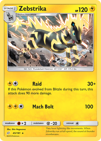 Zebstrika (45/181) [Sun & Moon: Team Up]