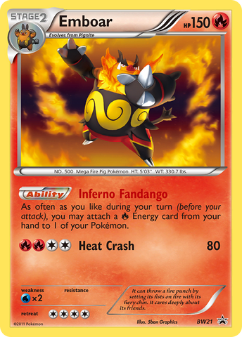 Emboar (BW21) [Black & White: Black Star Promos]