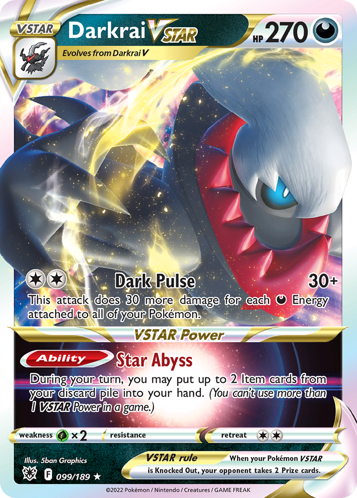 Darkrai VSTAR (099/189) (Jumbo Card) [Sword & Shield: Astral Radiance] | Pandora's Boox