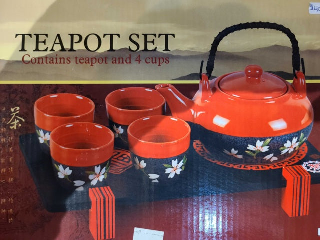 Asian style ceramic tea set