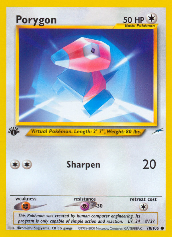 Porygon (78/105) [Neo Destiny 1st Edition]