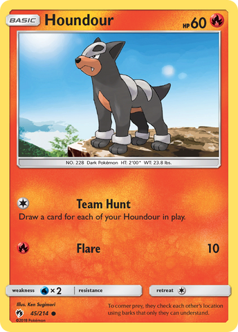 Houndour (45/214) [Sun & Moon: Lost Thunder]