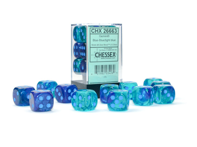 Chessex 7pc Dice Gemini blue-blue/light blue CHX26663