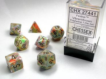 Chessex Dice (7pc) Festive Vibrant/brown CHX27441