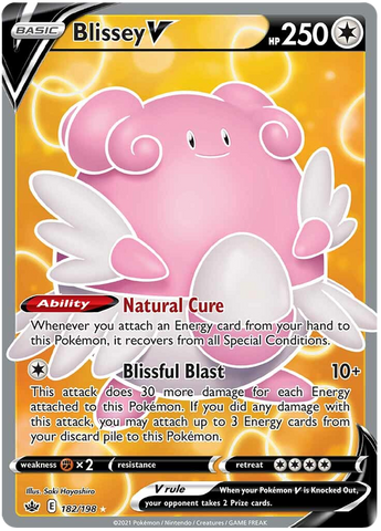 Blissey V (182/198) [Sword & Shield: Chilling Reign]