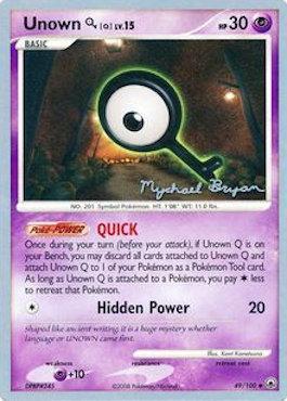 Unown Q LV.15 (49/100) (Happy Luck - Mychael Bryan) [World Championships 2010]