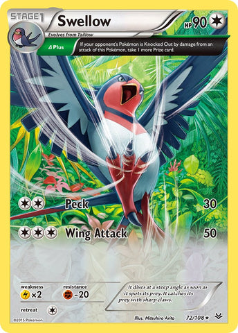 Swellow (72/108) (Theme Deck Exclusive) [XY: Roaring Skies]