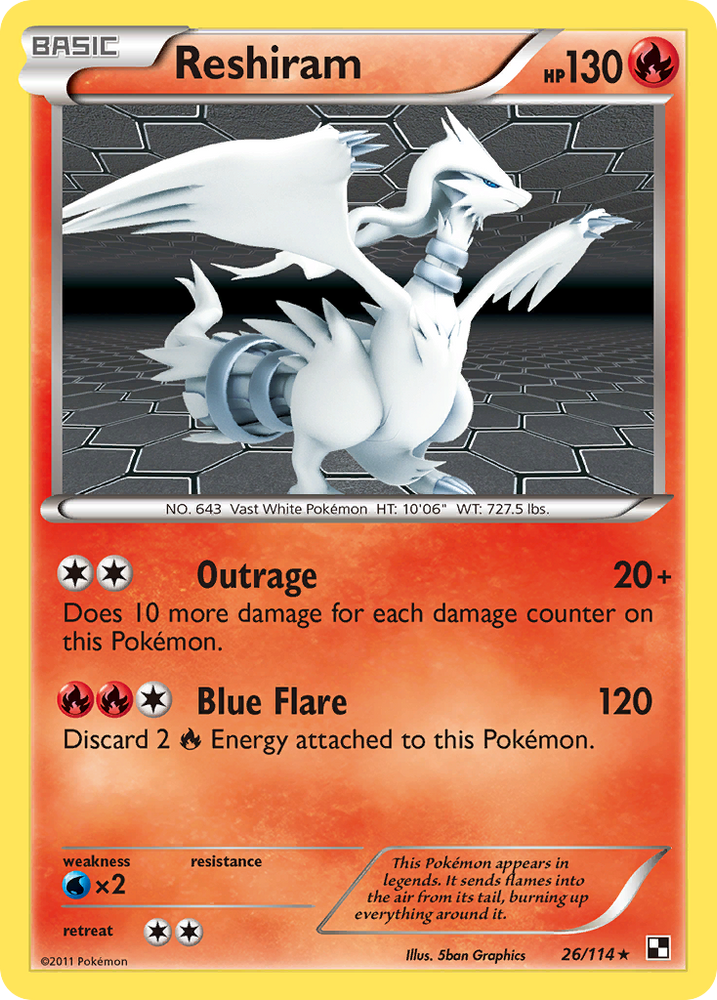 Reshiram (26/114) [Black & White: Base Set]