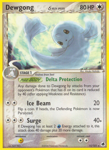 Dewgong (15/101) (Delta Species) [EX: Dragon Frontiers]