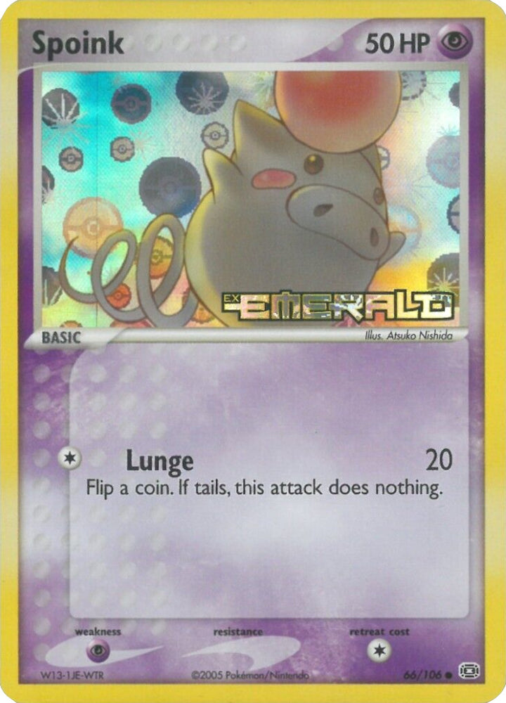 Spoink (66/106) (Stamped) [EX: Emerald]