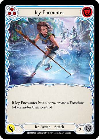 Icy Encounter (Blue) [ELE159] (Tales of Aria)  1st Edition Rainbow Foil