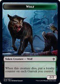 Wolf // Food (16) Double-Sided Token [Throne of Eldraine Tokens] | Pandora's Boox