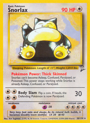 Snorlax (30/130) [Base Set 2]