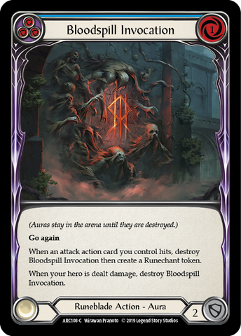 Bloodspill Invocation (Blue) [ARC108-C] 1st Edition Rainbow Foil