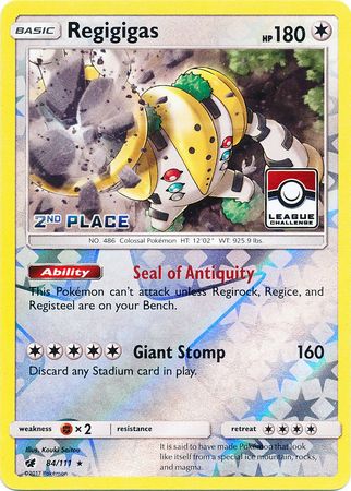 Regigigas (84/111) (League Promo 2nd Place) [Sun & Moon: Crimson Invasion]