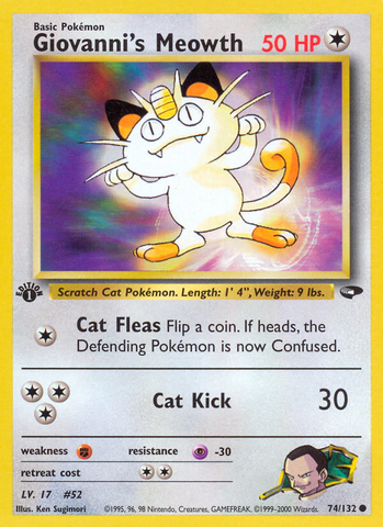 Giovanni's Meowth (74/132) [Gym Challenge 1st Edition]