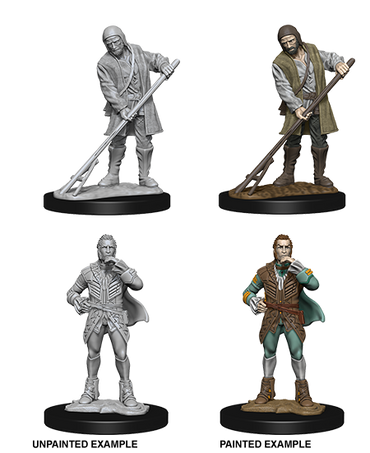 WizKids Deep Cuts Unpainted Mini W4 Townspeople Farmer/Aristocrat