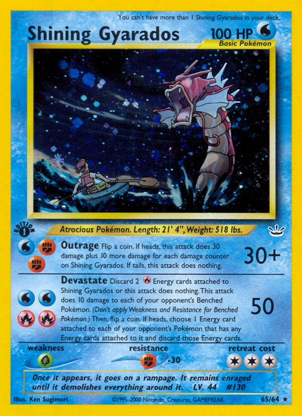 Shining Gyarados (65/64) [Neo Revelation 1st Edition]