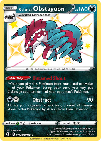 Galarian Obstagoon (SV080/SV122) [Sword & Shield: Shining Fates]