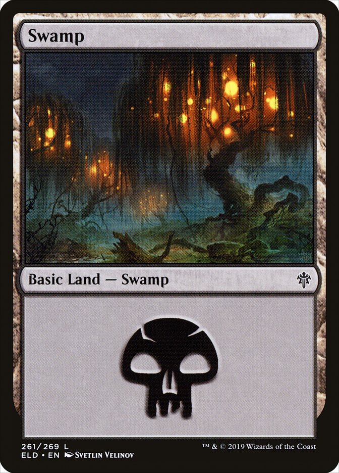 Swamp (261) [Throne of Eldraine] | Pandora's Boox