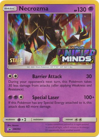 Necrozma (SM204) (Staff Prerelease Promo) [Sun & Moon: Black Star Promos]