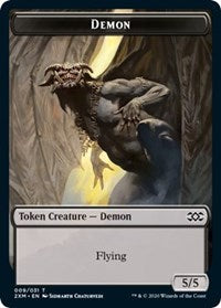 Demon // Elemental Double-Sided Token [Double Masters Tokens] | Pandora's Boox
