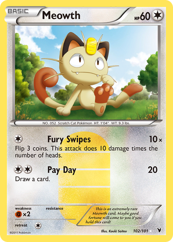 Meowth (102/101) [Black & White: Noble Victories]