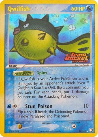 Qwilfish (27/109) (Stamped) [EX: Team Rocket Returns]