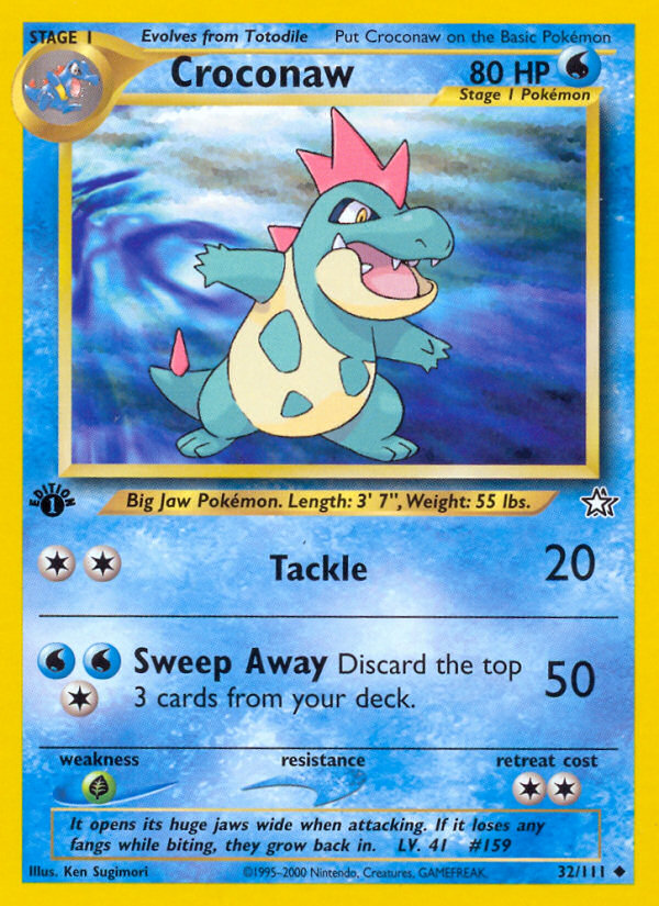 Croconaw (32/111) [Neo Genesis 1st Edition]