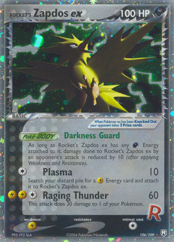 Rocket's Zapdos ex (106/109) [EX: Team Rocket Returns]