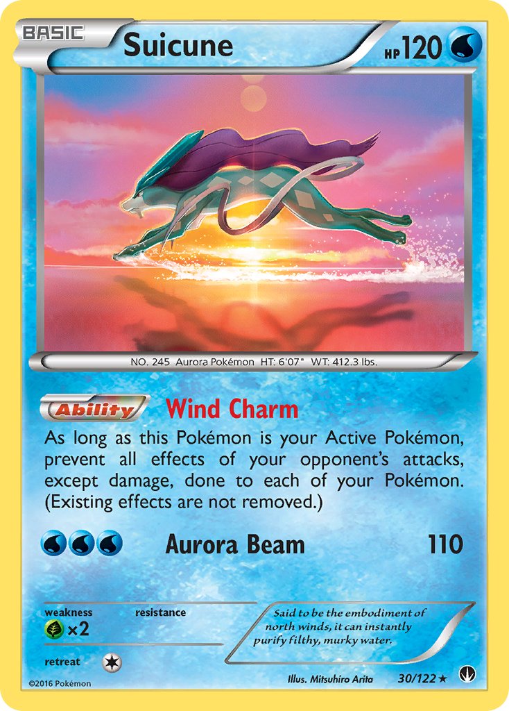 Suicune (30/122) (Cosmos Holo) (Blister Exclusive) [XY: BREAKpoint] | Pandora's Boox